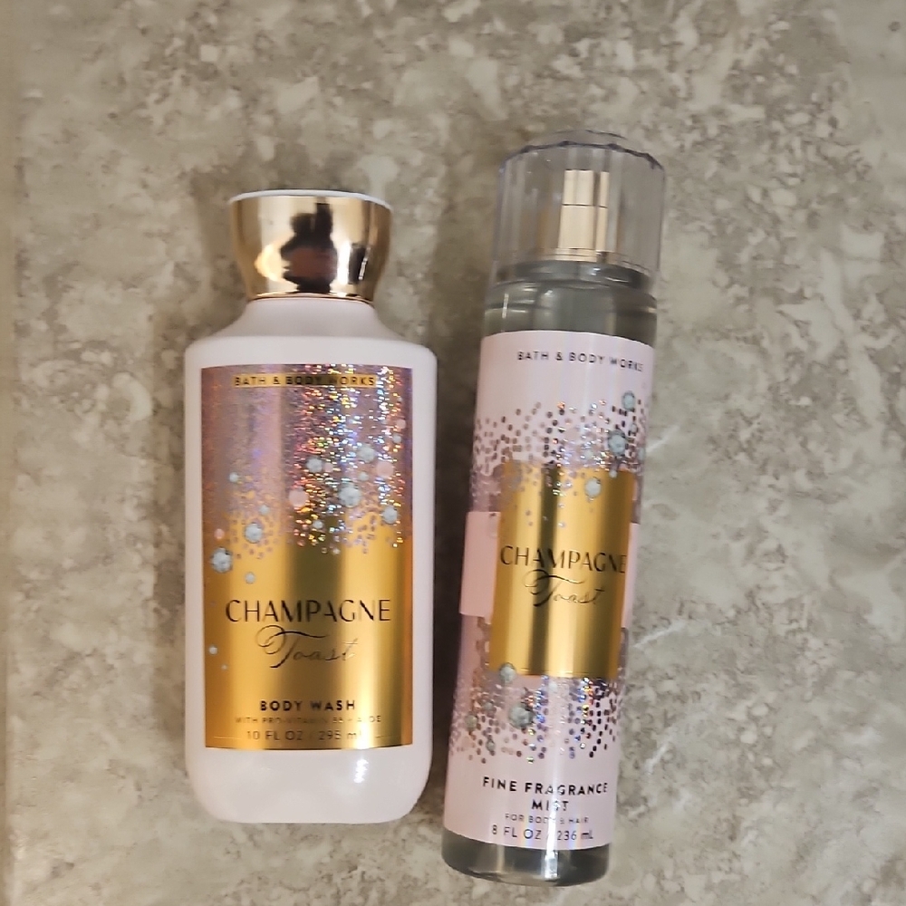 Bath & Body Works Champagne Toast Body Wash and Mist *NEW NEVER USED*